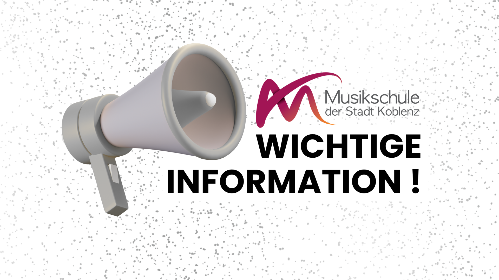 Monochrome Simple Important Announcement Poster (Virtueller Zoom-Hintergrund) - 1