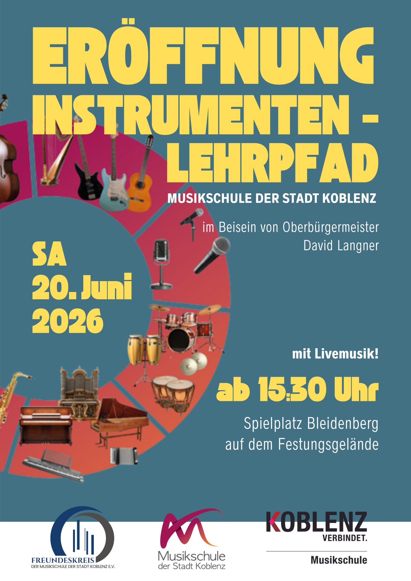 Blau Gelb Einfach Fotografisch Sommerfest Poster - 1